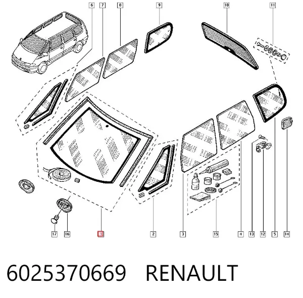 Pára-brisas Renault Espace III
