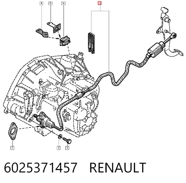 Cilindro mestre de embraiagem 6025371457 Renault (RVI)