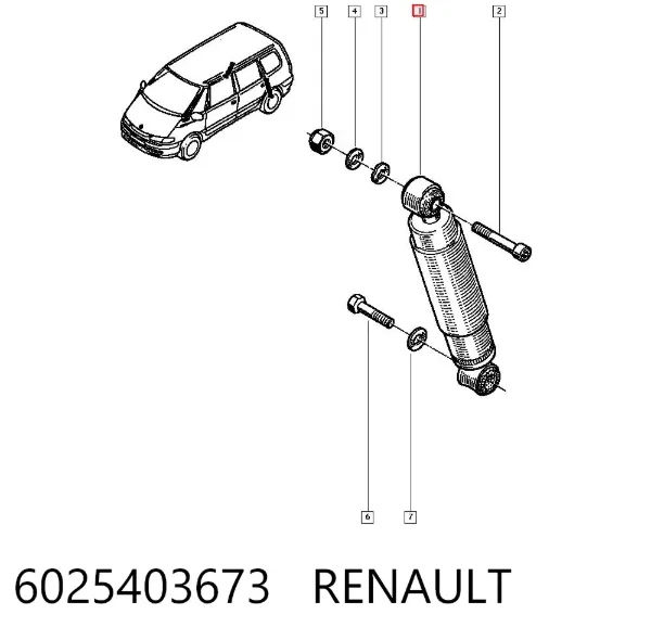 Amortecedor traseiro 6025403673 Renault (RVI)