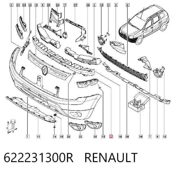 Consola externa esquerda do pára-choque dianteiro 622231300R Renault (RVI)
