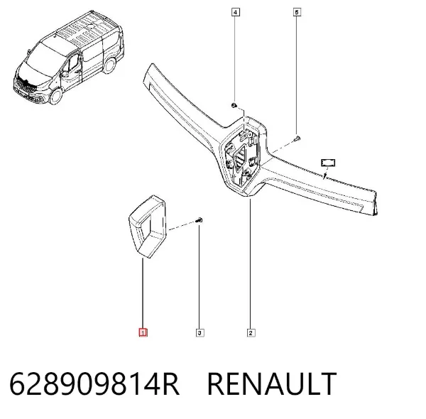 Emblema de grelha do radiador 628909814R Renault (RVI)