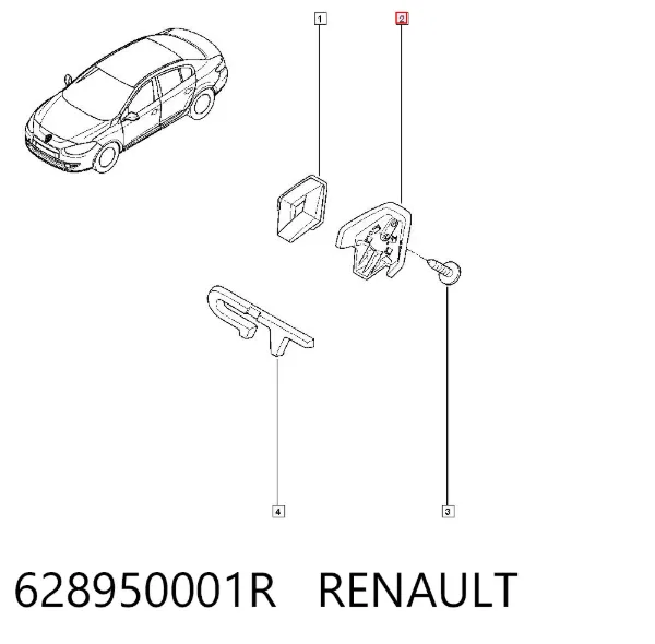 Consola de emblema de grelha do radiador 628950001R Renault (RVI)