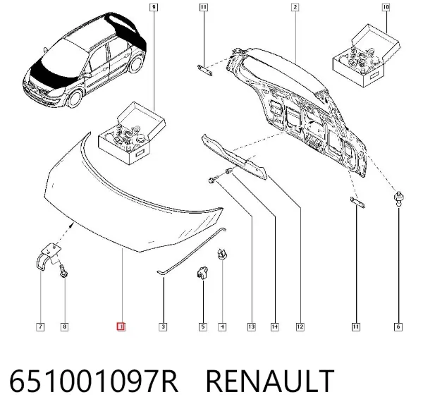 Capota 651001097R Renault (RVI)