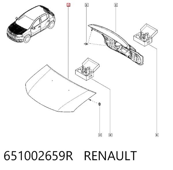 Capota 651002659R Renault (RVI)