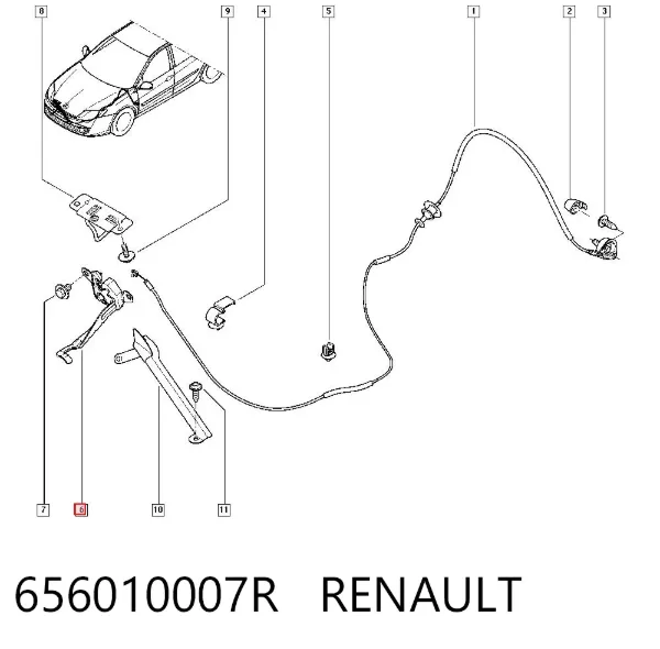 Fecho da capota Renault Laguna III