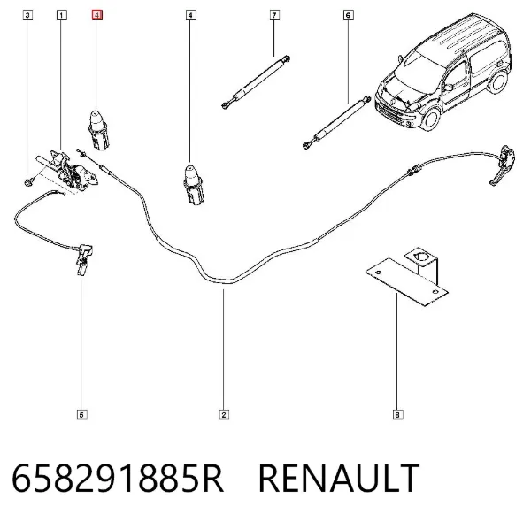 Pára-choque (grade de proteção) da capota 658291885R Renault (RVI)