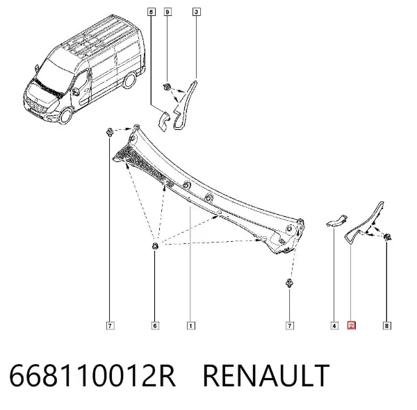 Tampão lateral de bofes 668110012R Renault (RVI)