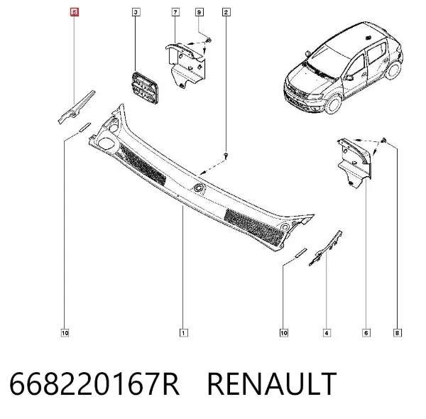 Tampão lateral de bofes 668220167R Renault (RVI)