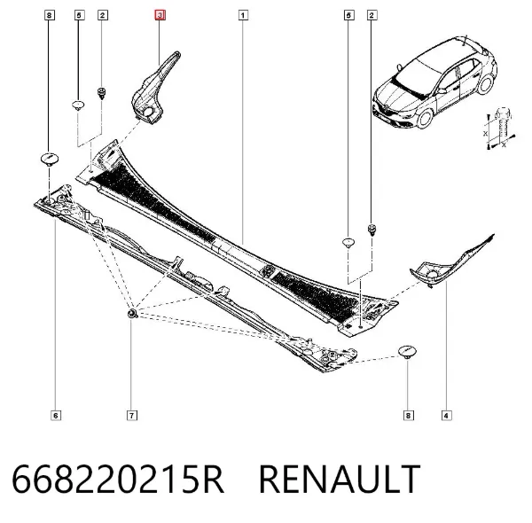 Tampão lateral de bofes 668220215R Renault (RVI)