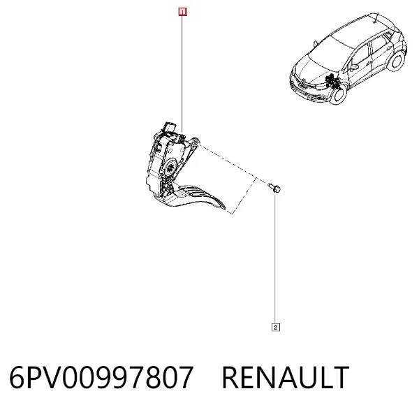 Pedal de gás (de acelerador) 6PV00997807 Renault (RVI)