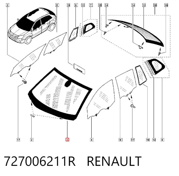 Pára-brisas 727006211R Renault (RVI)