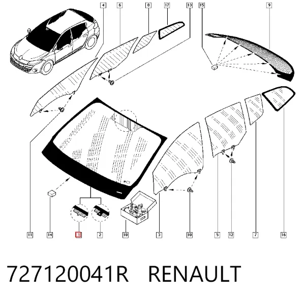 Pára-brisas 727120041R Renault (RVI)