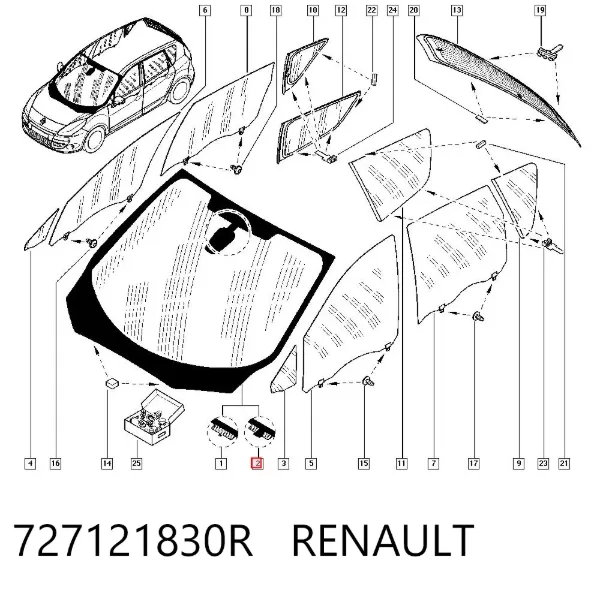 Pára-brisas 727121830R Renault (RVI)