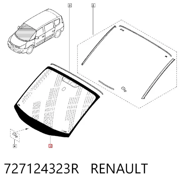 Pára-brisas Renault Espace IV