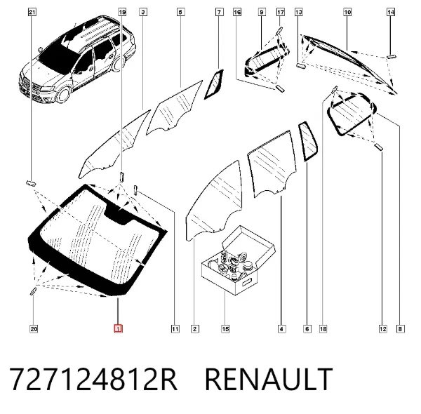 Pára-brisas 727124812R Renault (RVI)