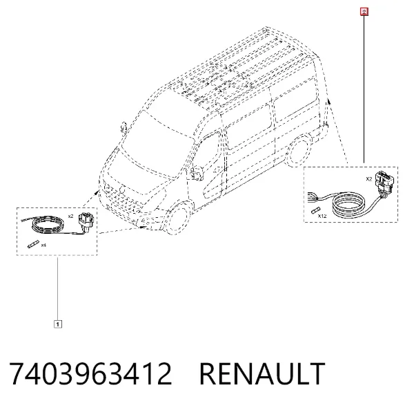 Desengate (ficha) da luz traseira 7403963412 Renault (RVI)