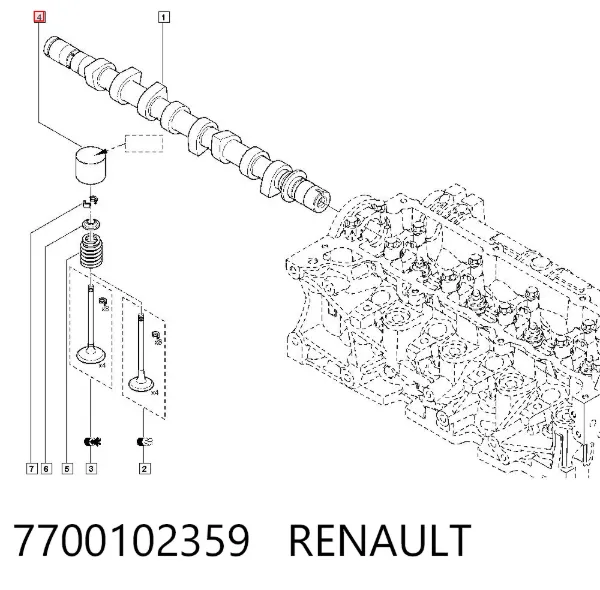 Compensador hidrâulico (empurrador hidrâulico), empurrador de válvulas 7700102359 Renault (RVI)