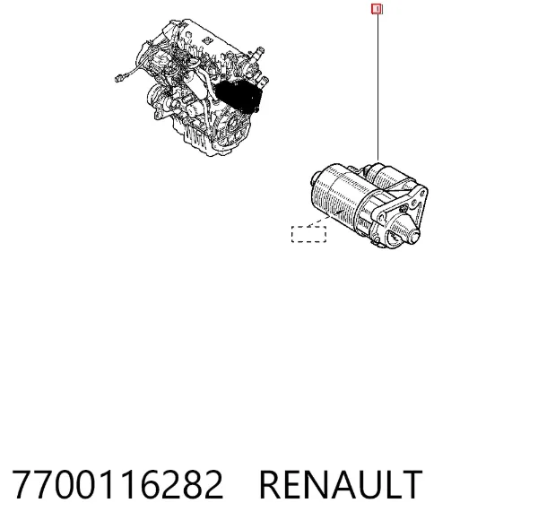 Motor de arranco 7700116282 Renault (RVI)