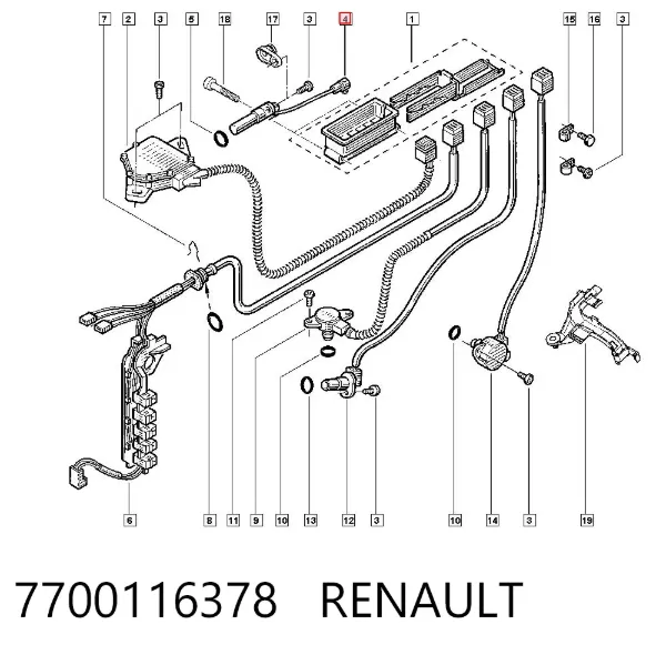 Sensor de velocidade 7700116378 Renault (RVI)