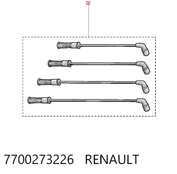 Fios de alta voltagem, kit 7700273226 Renault (RVI)