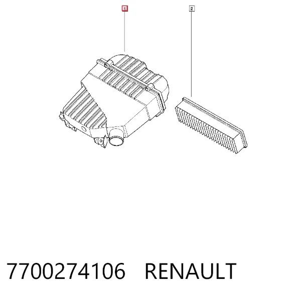 Caixa de filtro de ar 7700274106 Renault (RVI)