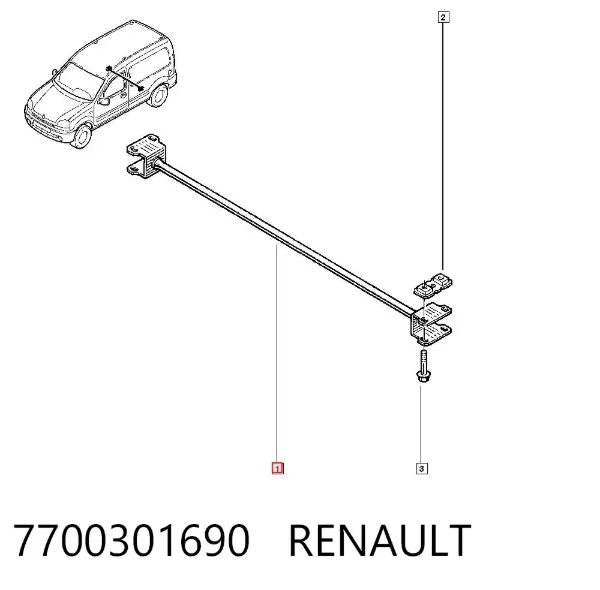 Estabilizador traseiro 7700301690 Renault (RVI)