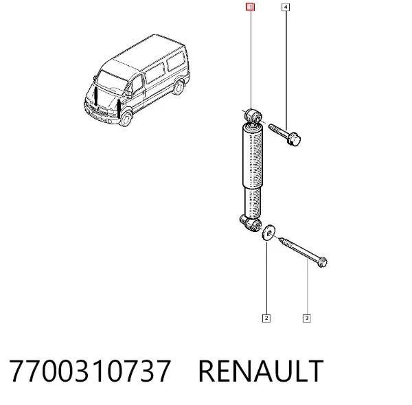Amortecedor dianteiro 7700310737 Renault (RVI)