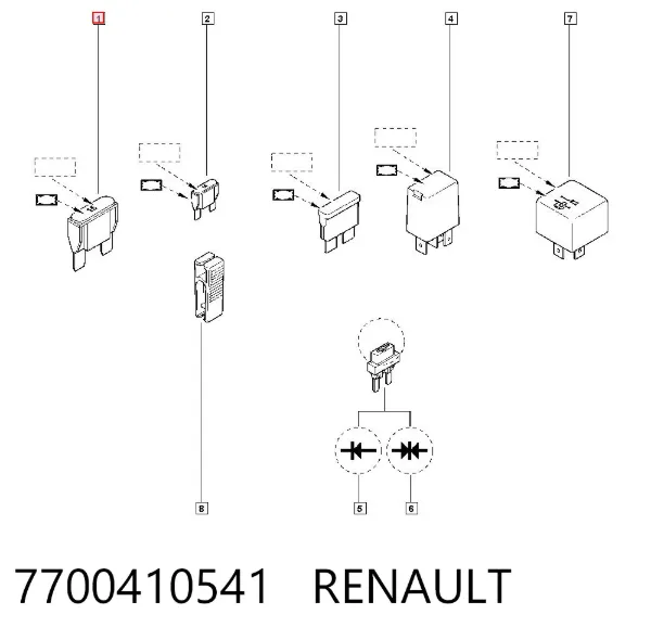 Dispositivo de segurança 7700410541 Renault (RVI)