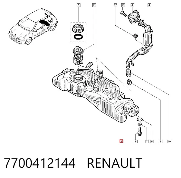 Tanque de combustível Renault Clio II