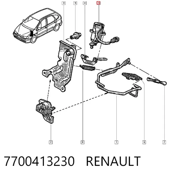 Sensor de posição de pedal de acelerador (de gás) 7700413230 Renault (RVI)