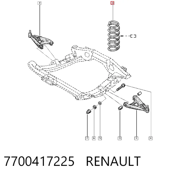 Mola dianteira 7700417225 Renault (RVI)