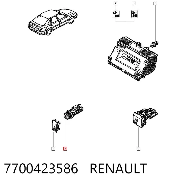 Acendedor de cigarros 7700423586 Renault (RVI)