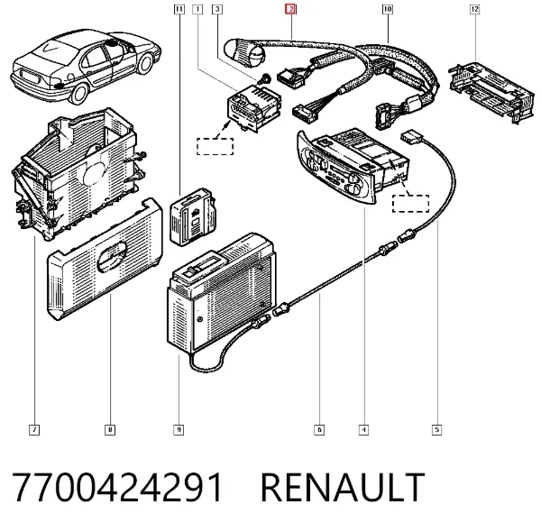 Joystick multifuncional de controlo 7700424291 Renault (RVI)