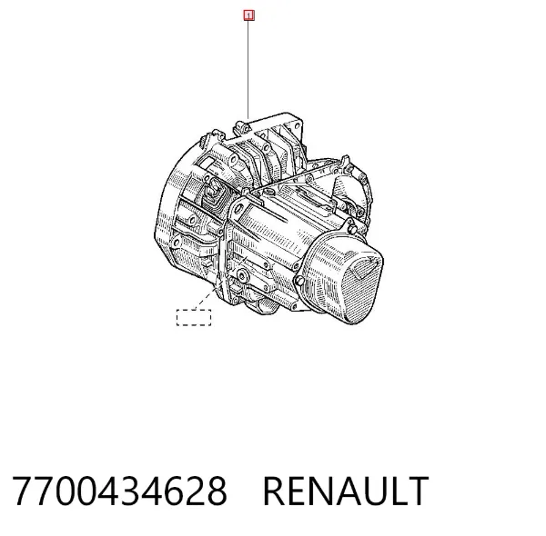 Consola de coxim (apoio) esquerda de motor 7700434628 Renault (RVI)