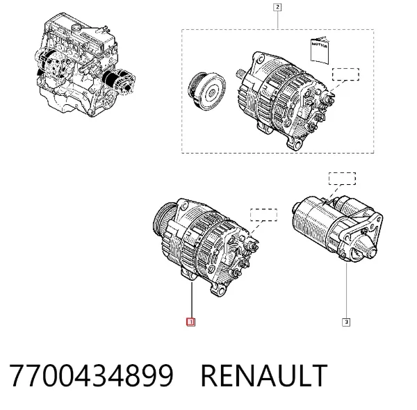 Gerador 7700434899 Renault (RVI)