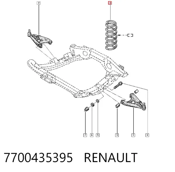 Mola dianteira 7700435395 Renault (RVI)