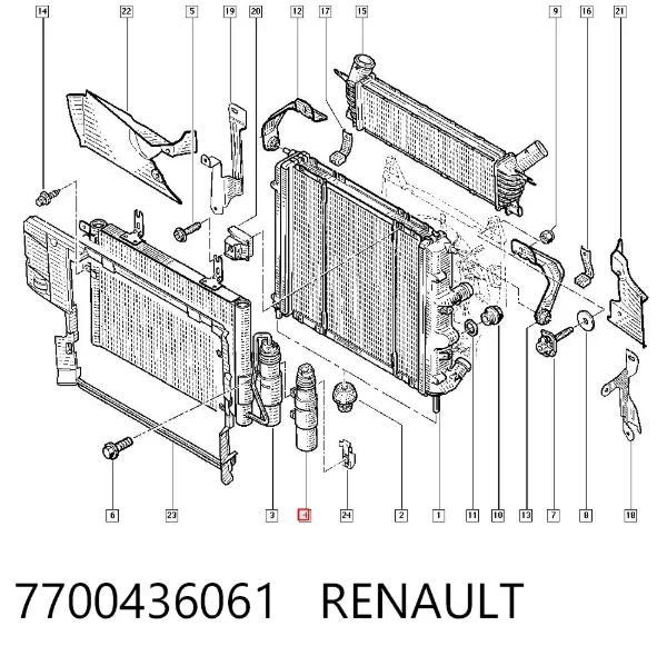 Tanque de recepção do secador de aparelho de ar condicionado 7700436061 Renault (RVI)