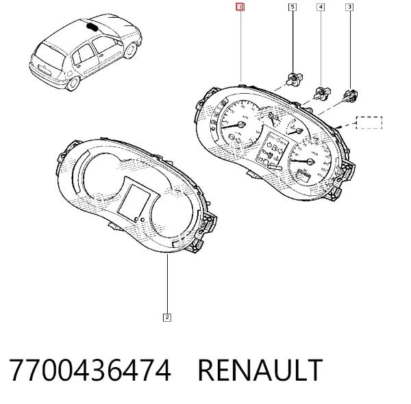 Painel de instrumentos (quadro de instrumentos) 7700436474 Renault (RVI)