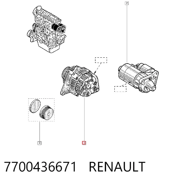 Gerador 7700436671 Renault (RVI)