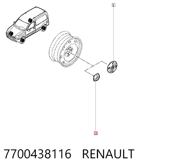 Coberta de disco de roda 7700438116 Renault (RVI)