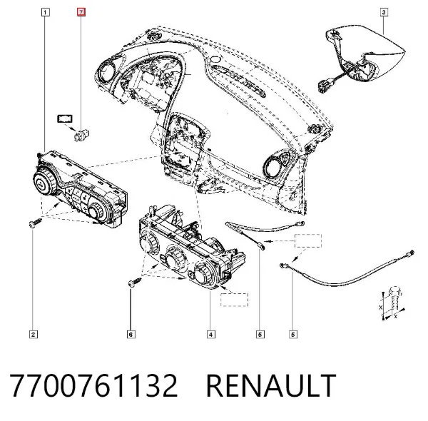 Lâmpada 7700761132 Renault (RVI)