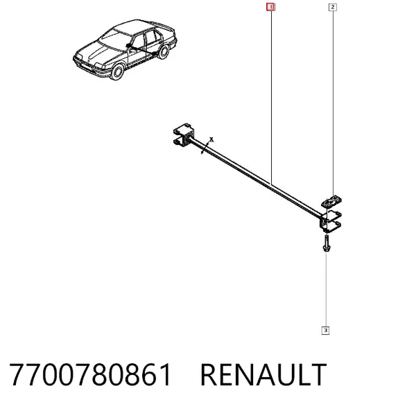 Estabilizador traseiro 7700780861 Renault (RVI)