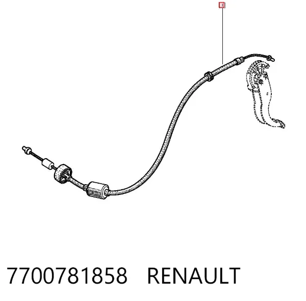 Cabo de embraiagem 7700781858 Renault (RVI)