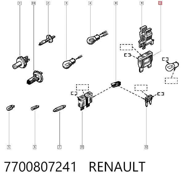 Dispositivo de segurança 7700807241 Renault (RVI)