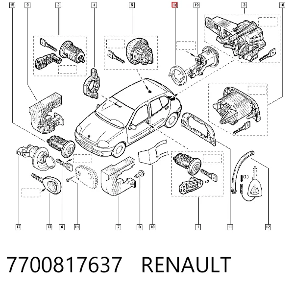 Bucha do pivô 7700817637 Renault (RVI)