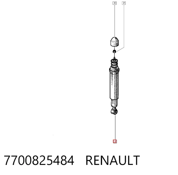 Amortecedor traseiro 7700825484 Renault (RVI)