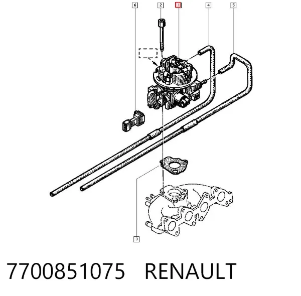Injetor de injeção de combustível 7700851075 Renault (RVI)