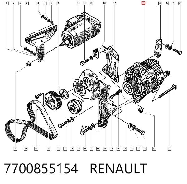 Gerador 7700855154 Renault (RVI)