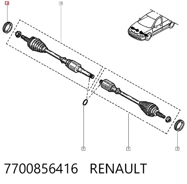 Anel de ABS 7700856416 Renault (RVI)