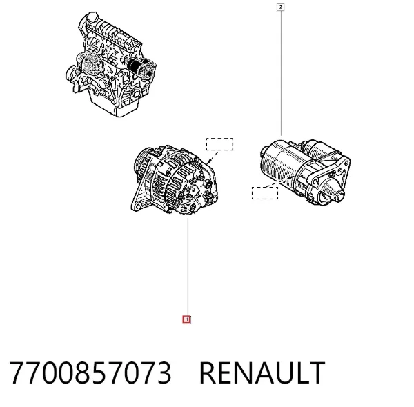 Gerador 7700857073 Renault (RVI)